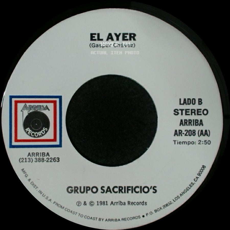 Grupo Sacrificio's - Lo Dicho (D.A.R.) / El Ayer side B