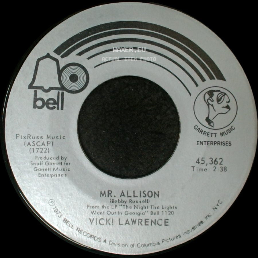 Vicki Lawrence - He Did With Me / Mr. Allison side B