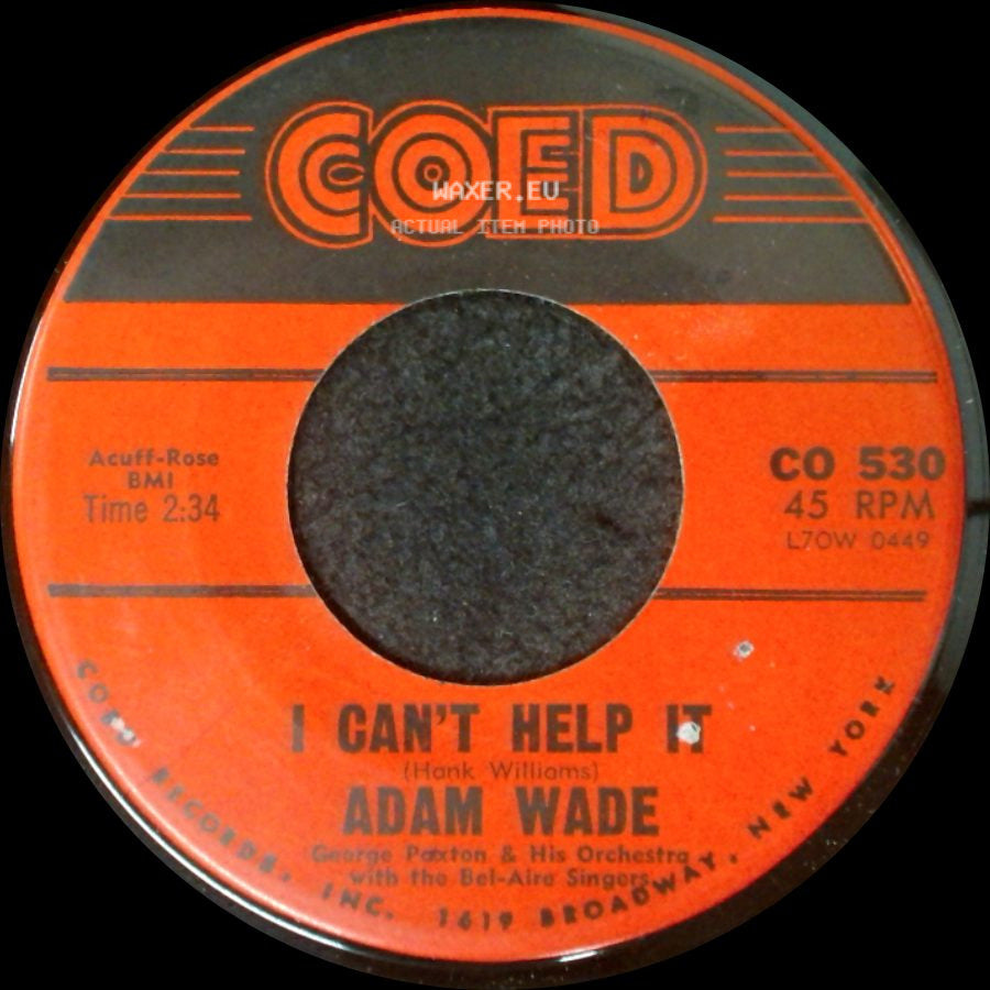 Adam Wade - I Can't Help It / I Had The Craziest Dream side A
