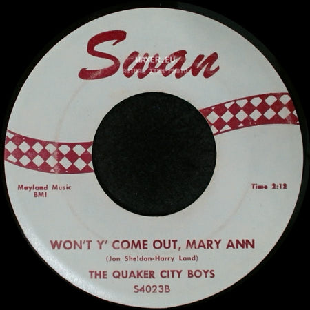 The Quaker City Boys - Teasin' / Won't Y' Come Out, Mary Ann side B