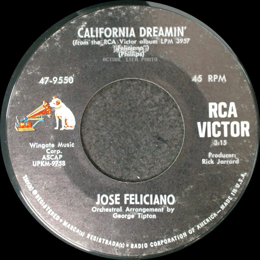 Jose Feliciano - Eight My Fire / California Dreamin' side B