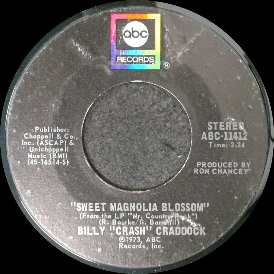 Billy "Crash" Craddock - Home Is Such A Lonely Place To Go / Sweet Magnolia Blossom side B