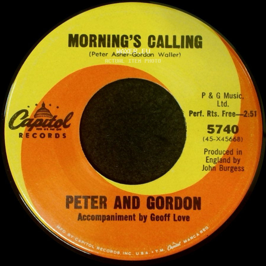 Peter And Gordon - Morning's Calling / Lady Godiva side A