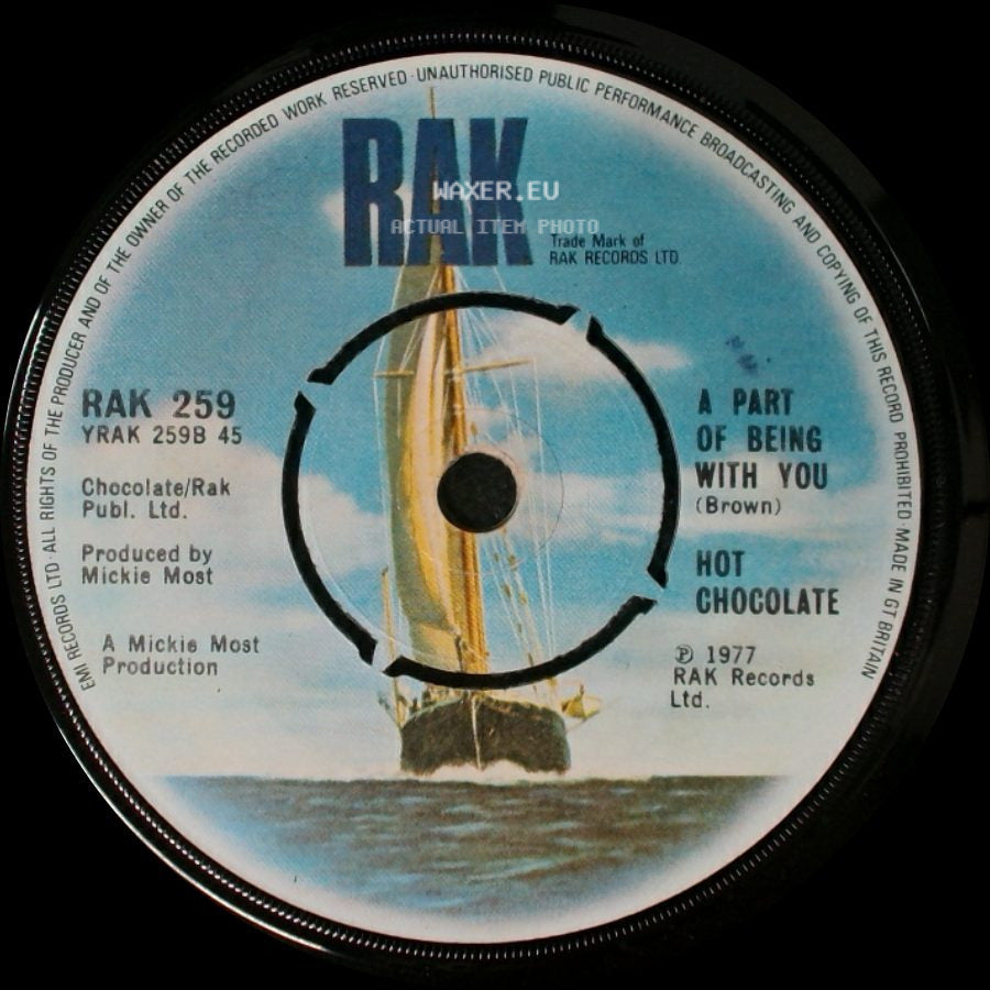 Hot Chocolate - A Part Of Being With You / So You Win Again side A