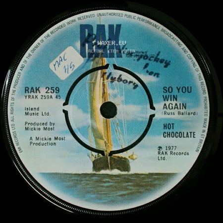 Hot Chocolate - A Part Of Being With You / So You Win Again side B