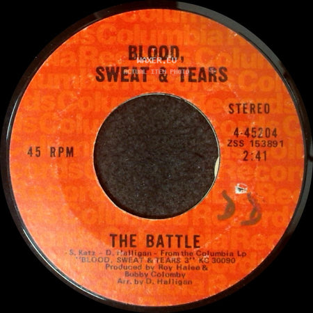 Blood, Sweat & Tears - The Battle / Hi-De-Ho side A