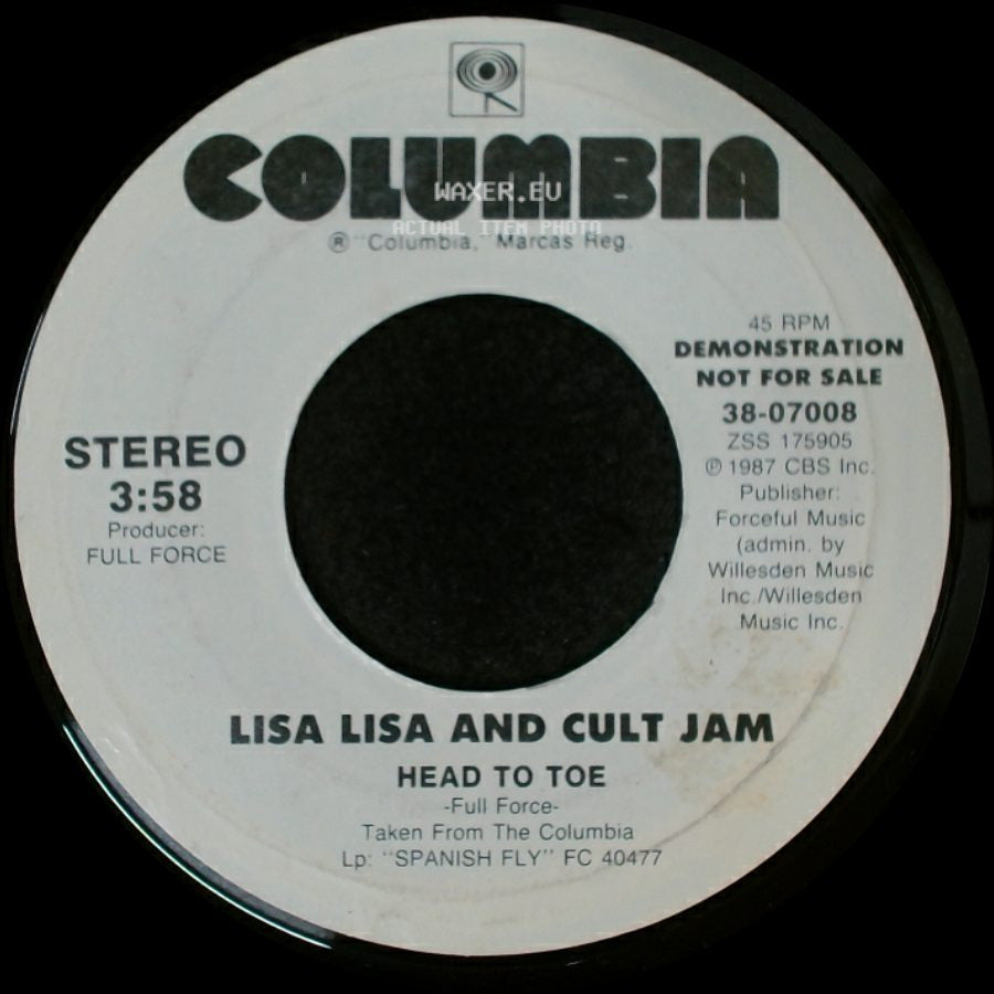 Lisa Lisa And Cult Jam - Head To Toe / Head To Toe side B