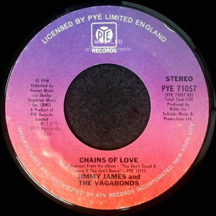 Jimmy James And The Vagabonds - Chains Of Love / I Am Somebody side A