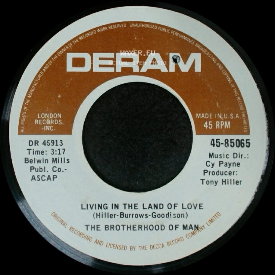 The Brotherhood Of Man - Living In The Land Of Love / Where Are You Going To My Love side A