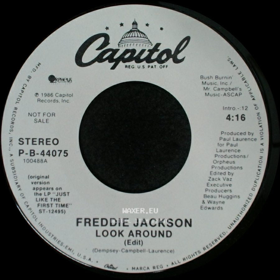 Freddie Jackson - Look Around (Edit) / Look Around (Edit) side B
