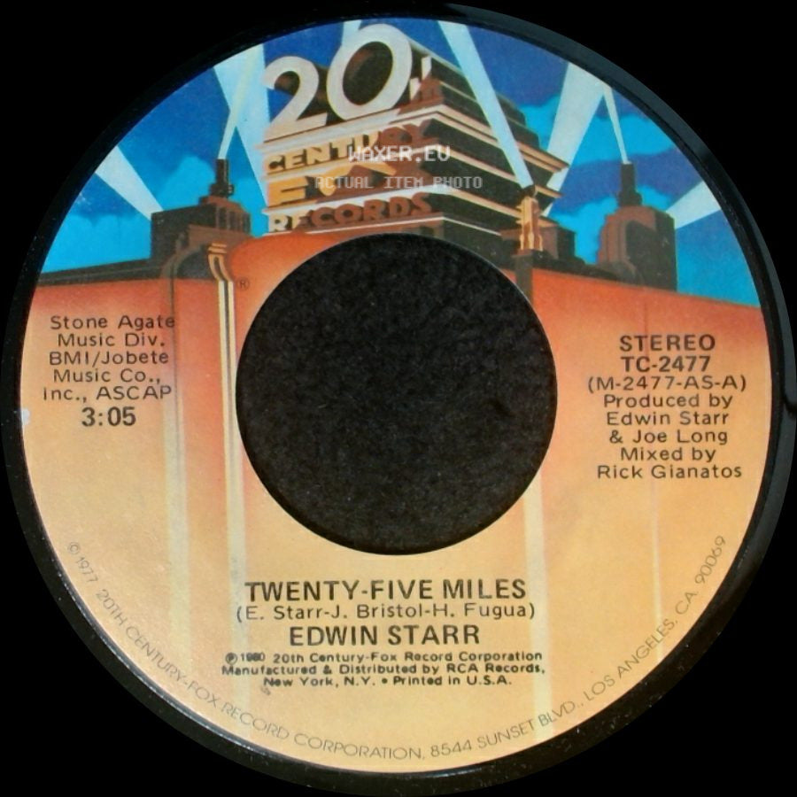 Edwin Starr - Twenty-Five Miles / Never Turn My Back On You side A