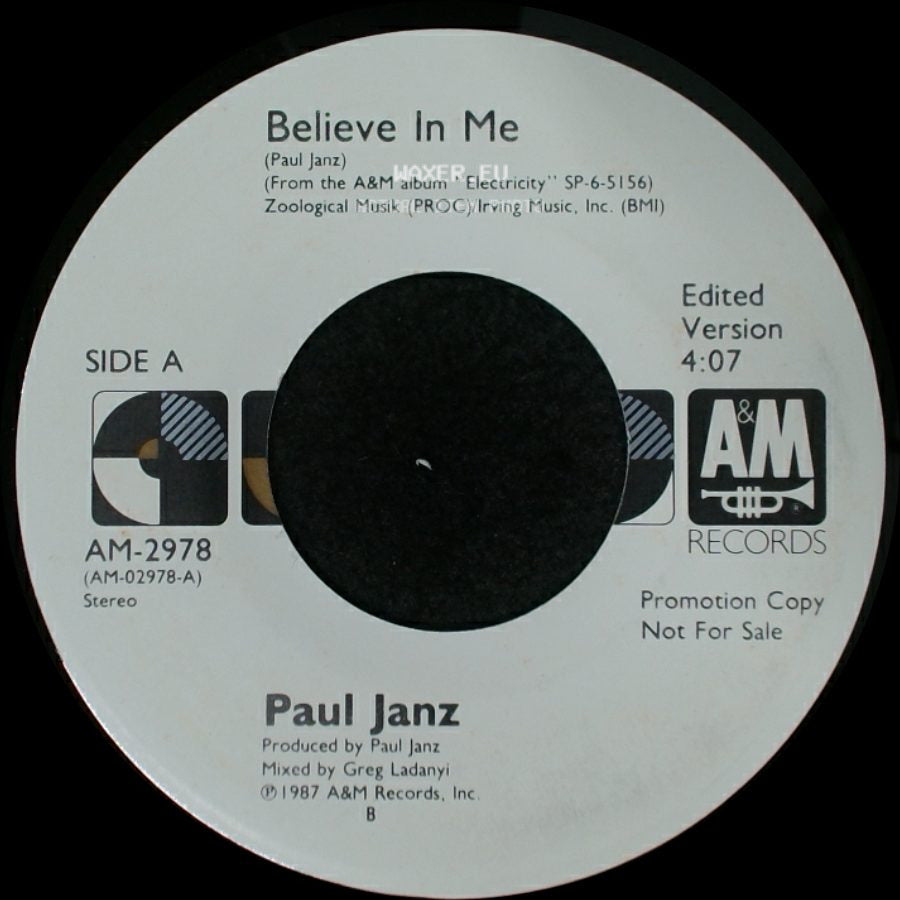Paul Janz - Believe In Me / Believe In Me side A