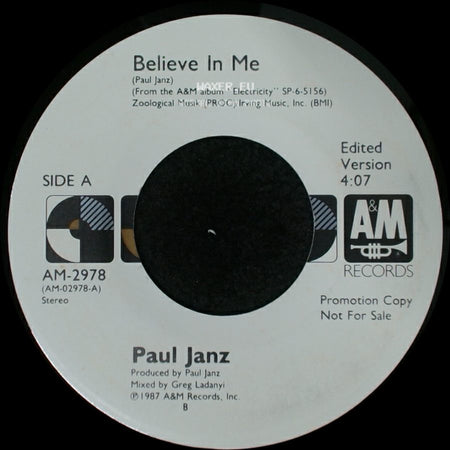 Paul Janz - Believe In Me / Believe In Me side A