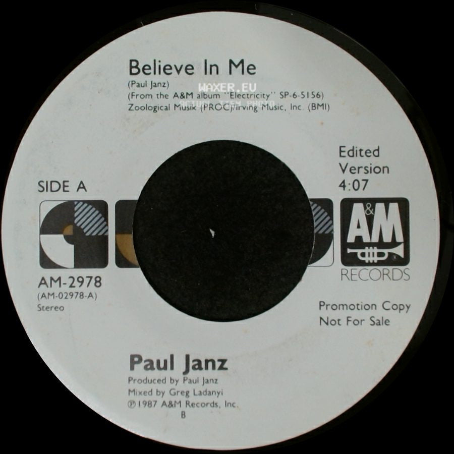 Paul Janz - Believe In Me / Believe In Me side B
