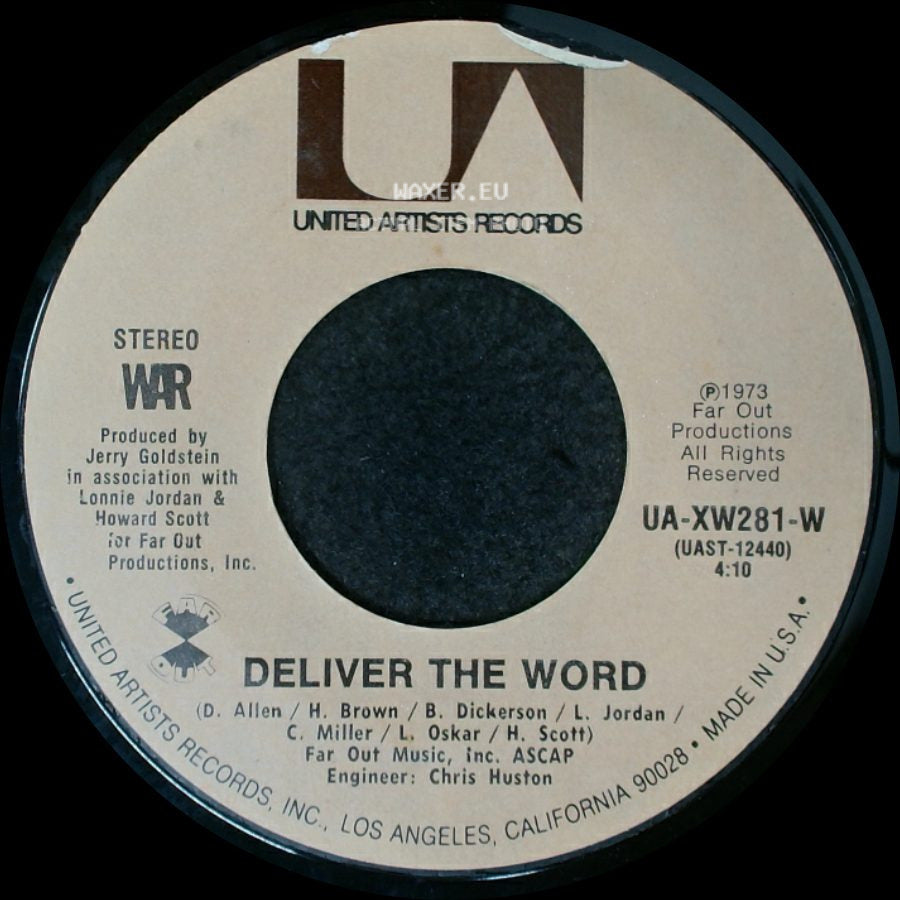 War - Gypsy Man / Deliver The Word side B