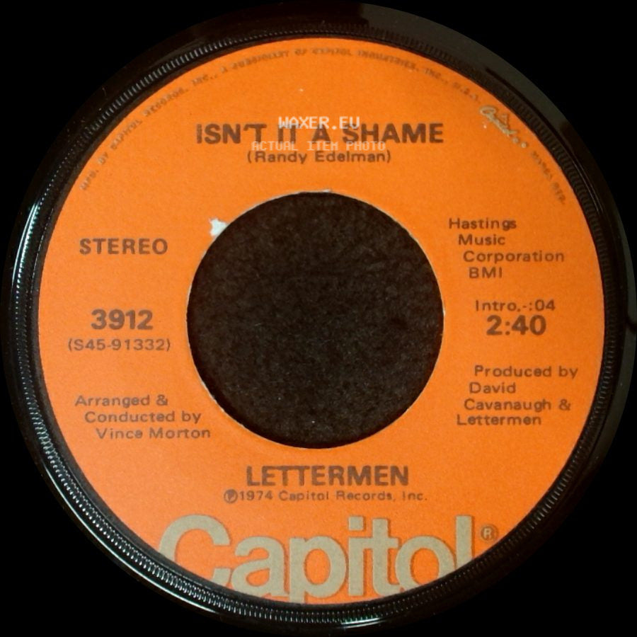 Lettermen - Isn't It A Shame / Medley: A. Touch Me In The Morning B. The Way We Were side A