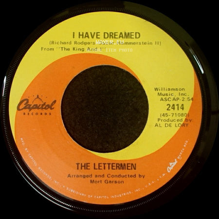 The Lettermen - I Have Dreamed / The Pendulum Swings Both Ways side A