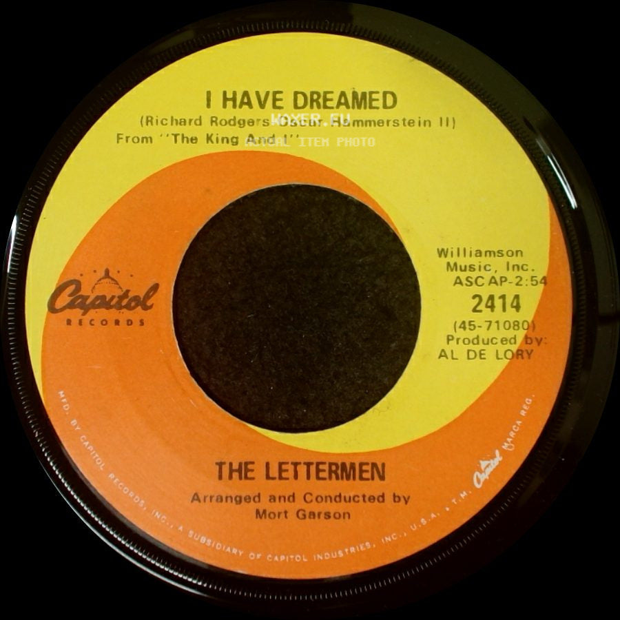 The Lettermen - I Have Dreamed / The Pendulum Swings Both Ways side A
