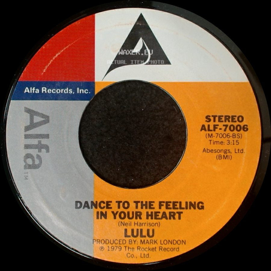 Lulu - I Could Never Miss You (More Than I Do) / Dance To The Feeling In Your Heart side B