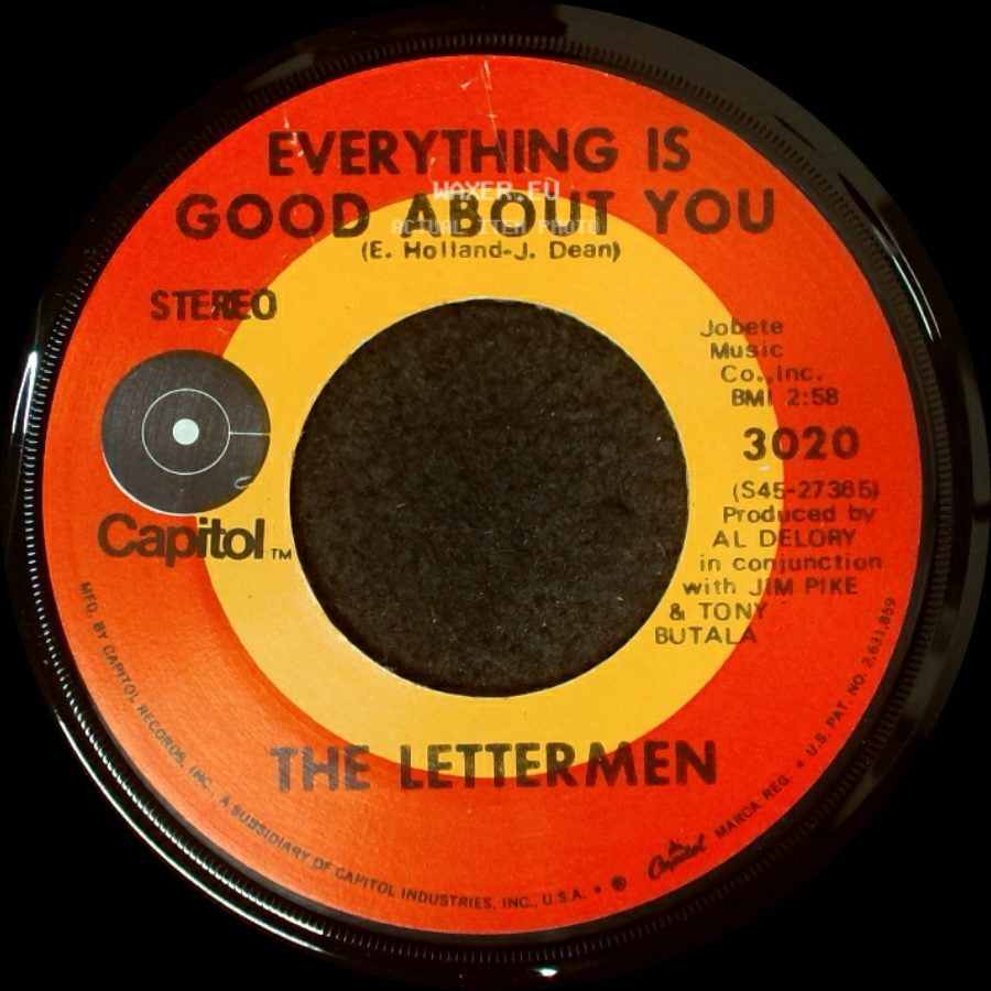 The Lettermen - It's Over / Everything Is Good About You side B