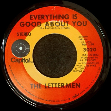 The Lettermen - It's Over / Everything Is Good About You side B