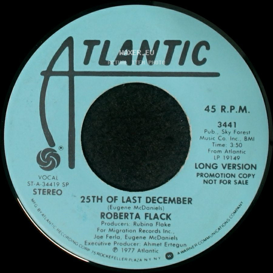 Roberta Flack - 25Th Of Last December / 25Th Of Last December side B