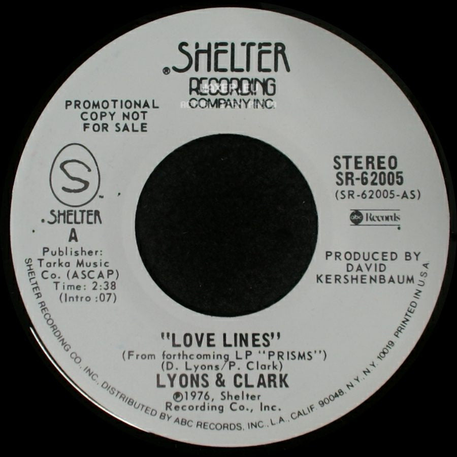 Lyons & Clark - Love Lines / Love Lines side A