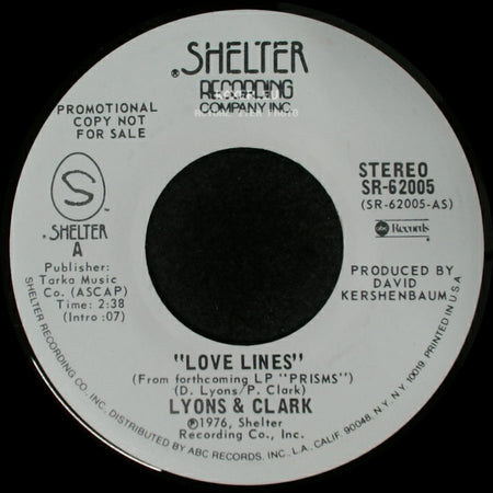 Lyons & Clark - Love Lines / Love Lines side B
