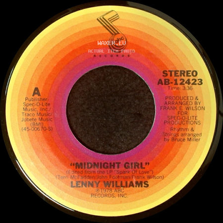 Lenny Williams - I Still Reach Out To You / Midnight Girl side B