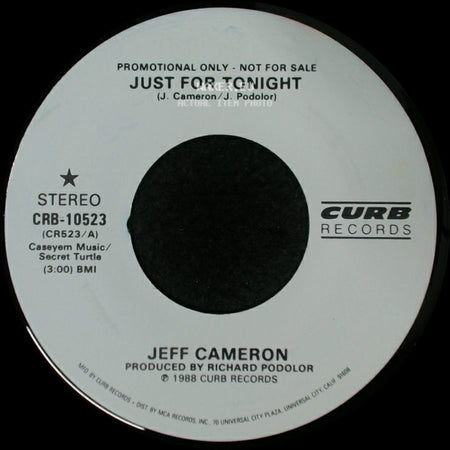 Jeff Cameron - Just For Tonight / Just For Tonight side A
