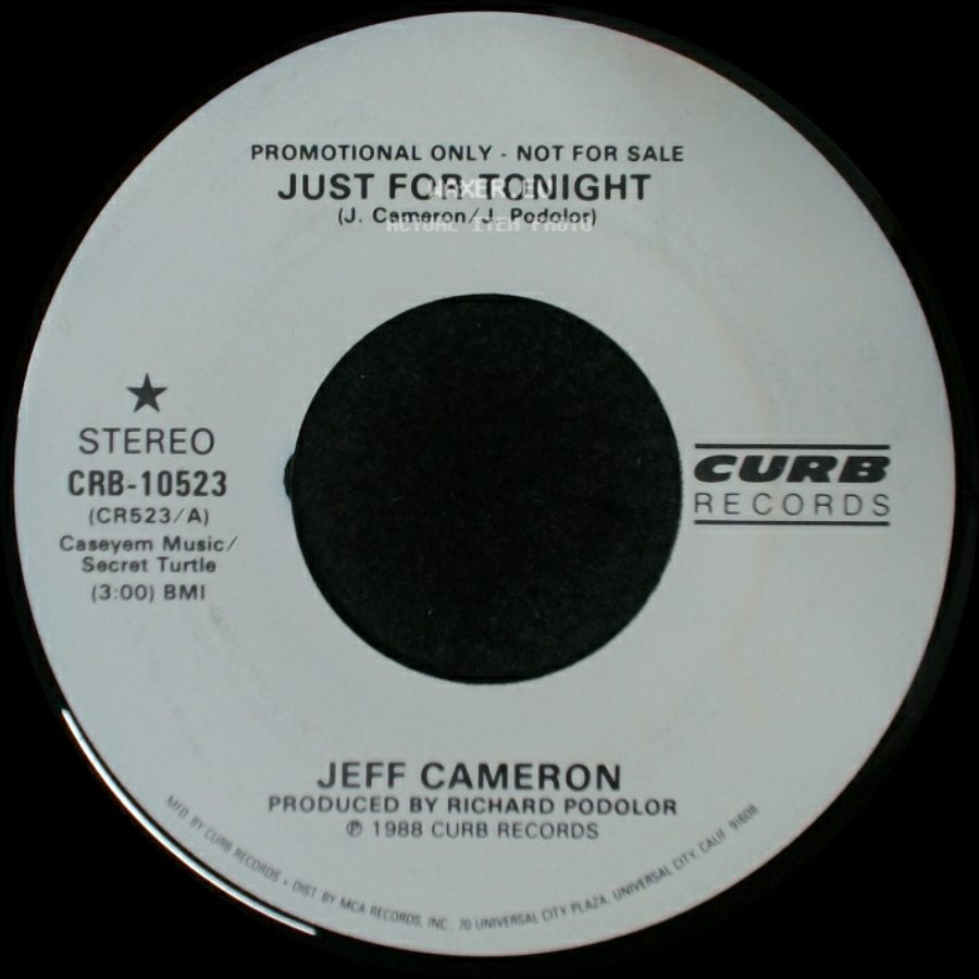 Jeff Cameron - Just For Tonight / Just For Tonight side B