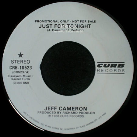 Jeff Cameron - Just For Tonight / Just For Tonight side B