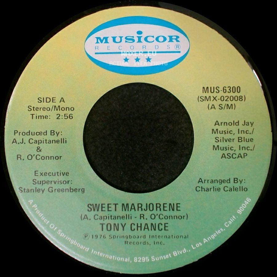 Tony Chance - Sweet Marjorene / Loved For The First Time side A