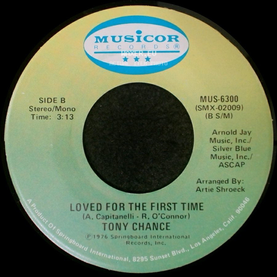 Tony Chance - Sweet Marjorene / Loved For The First Time side B