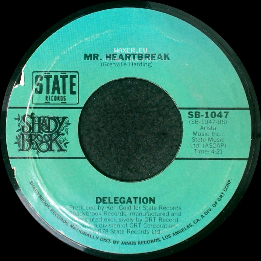 Delegation - Mr. Heartbreak / Someone Oughta Write A Song (About You Baby) side A
