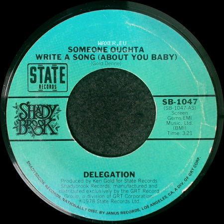 Delegation - Mr. Heartbreak / Someone Oughta Write A Song (About You Baby) side B