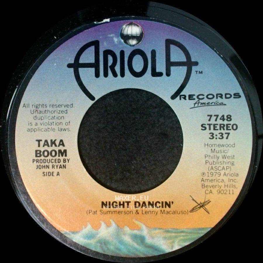 Taka Boom - Night Dancin' / Cloud Dancer (Taka Boom) side A