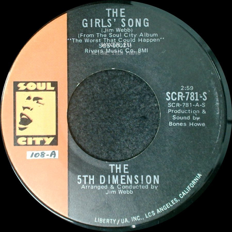 The 5Th Dimension - It'll Never Be The Same Again / The Girls' Song side B