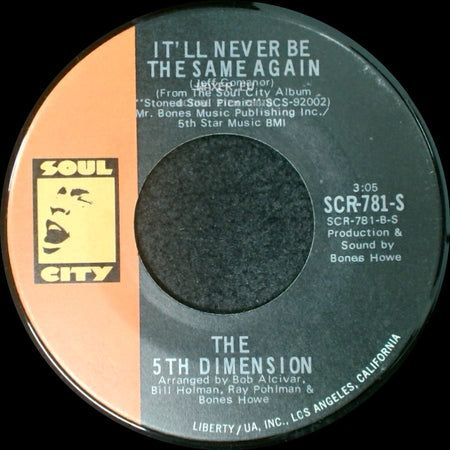 The 5Th Dimension - The Girls' Song / It'll Never Be The Same Again side B