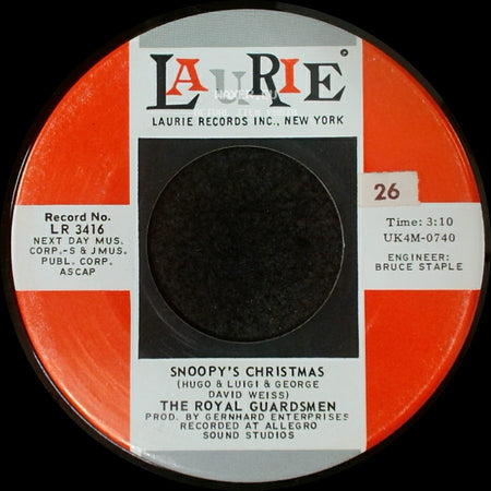 The Royal Guardsmen - It Kinda Looks Like Christmas / Snoopy's Christmas side B