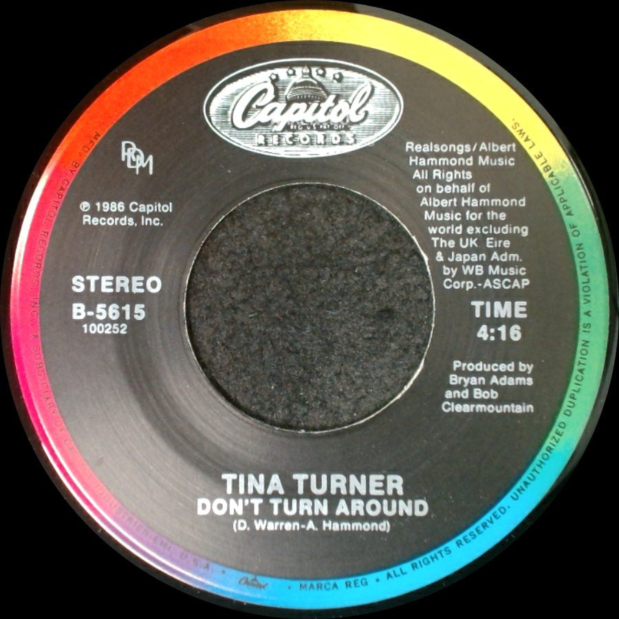 Tina Turner - Don't Turn Around / Typical Male side A