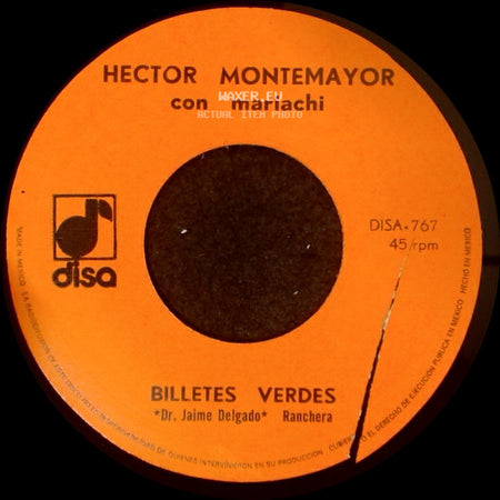 Hector Montemayor Con Mariachi - La Papa / Billetes Verdes side B