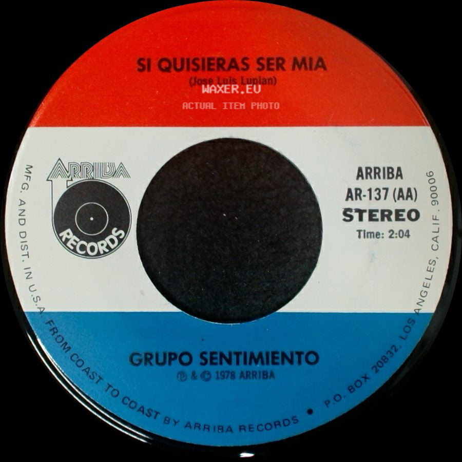 Grupo Sentimiento - Jazmin (D.A.R.) / Si Quisieras Ser Mia side B