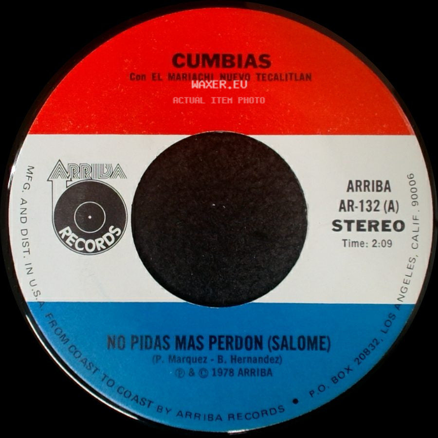 Cumbias Con El Mariachi Nuevo Tecalitlan / El Negro Jose - No Pidas Mas Perdon (Salome) / Cumbias side A