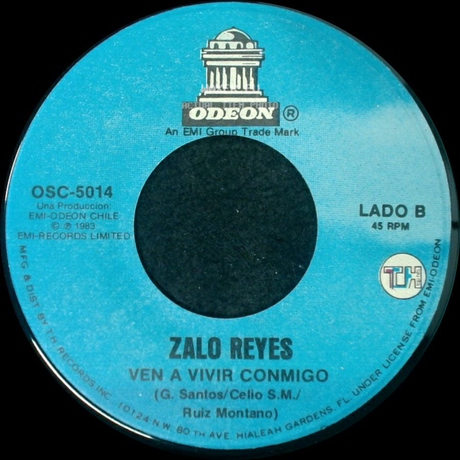 Zalo Reyes - Motivo Y Razon / Ven A Vivir Conmigo side B