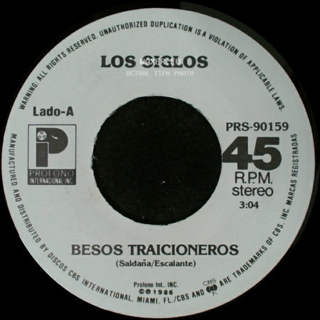 Los Siglos - De Nada Vale / Besos Traicioneros side B