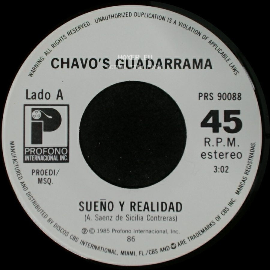 Chavo's Guadarrama - Sueño Y Realidad / Ven Ven Corazon side A