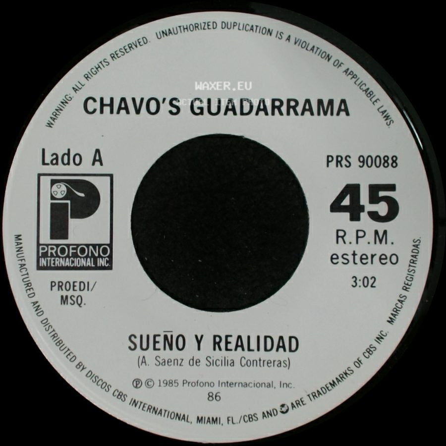 Chavo's Guadarrama - Sueño Y Realidad / Ven Ven Corazon side A
