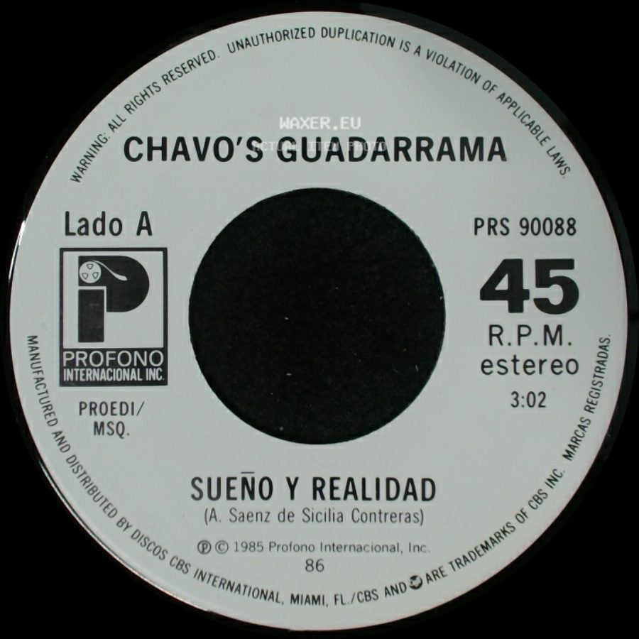 Chavo's Guadarrama - Sueño Y Realidad / Ven Ven Corazon side A