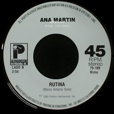 Ana Martin - Yo Te Quiero / Rutina side B